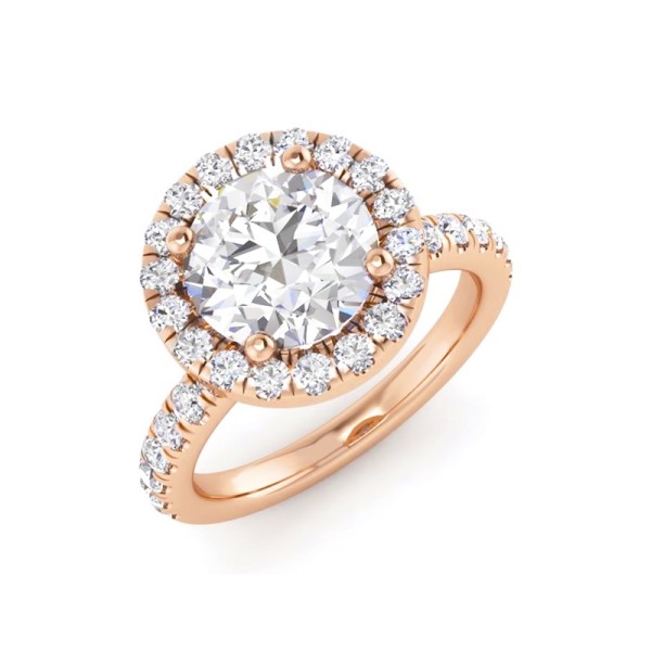 Round Halo Engagement Ring
