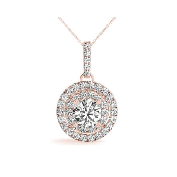Double Halo Diamond Pendant