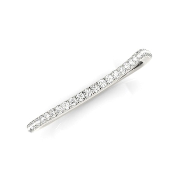 Curved Diamond Wedding Band