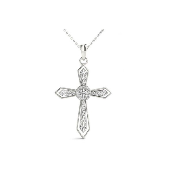 Fancy Diamond Cross Pendant