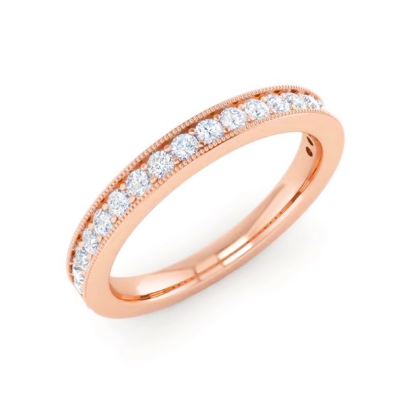 Diamond Milgrain Band