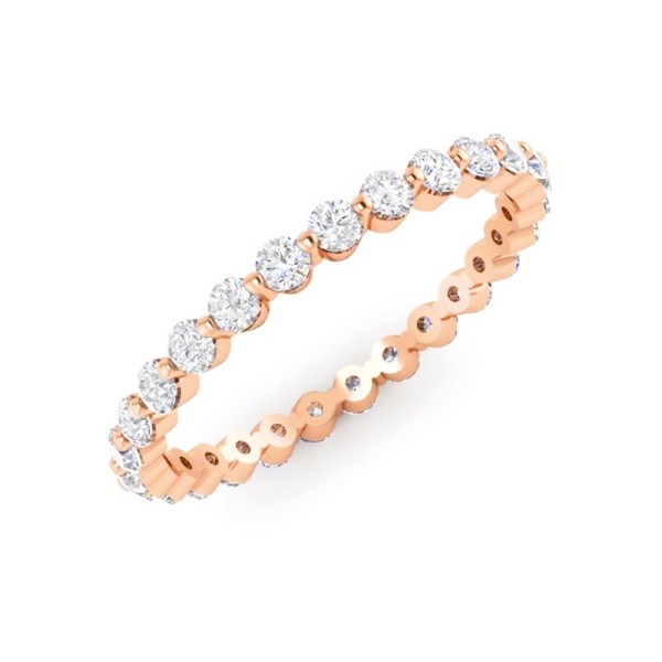 Floating Round Diamond Eternity Band