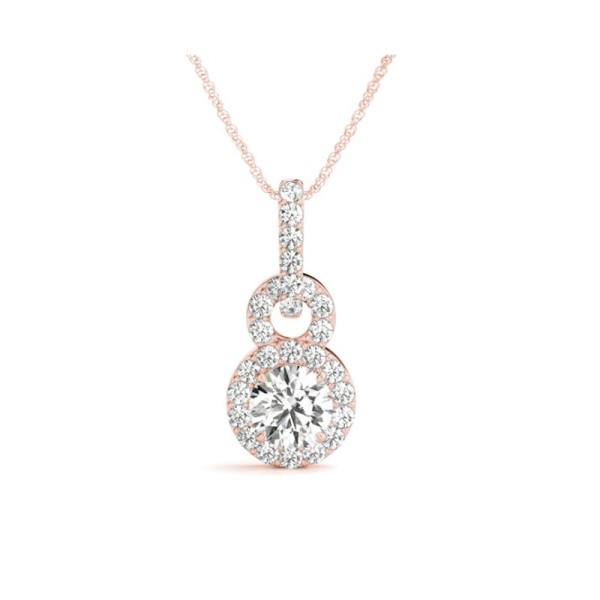 Fancy Diamond Halo Pendant