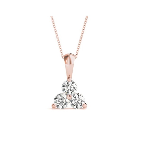 Three Stone Diamond Pendant