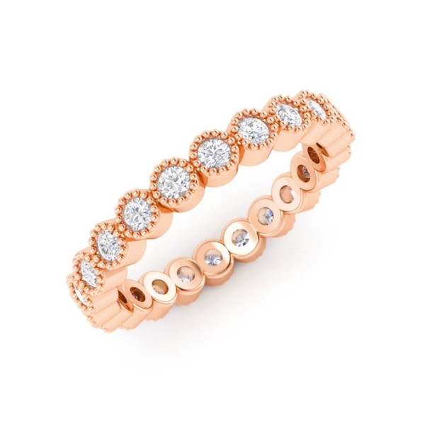 Bezel Set Milgrain Eternity Band