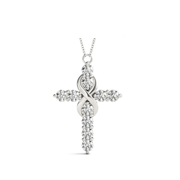 Infinity Diamond Cross Pendant