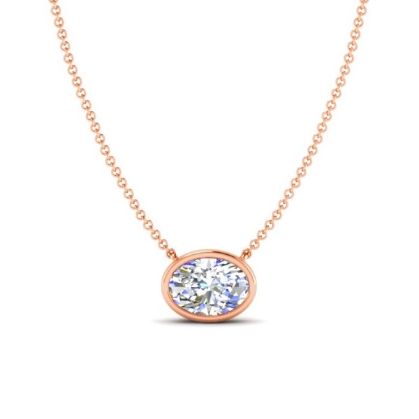 Oval Bezel Necklace