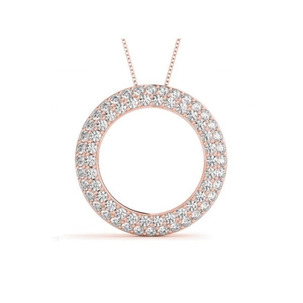 Pave Diamond Circle Pendant