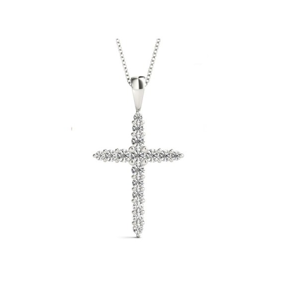 Tapered Diamond Cross Pendant