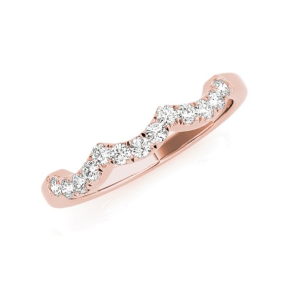 Triple Curved Diamond Band