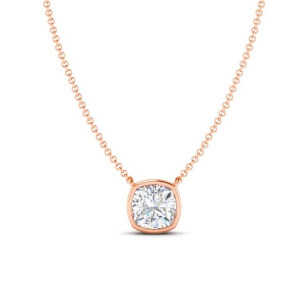 Cushion Bezel Necklace