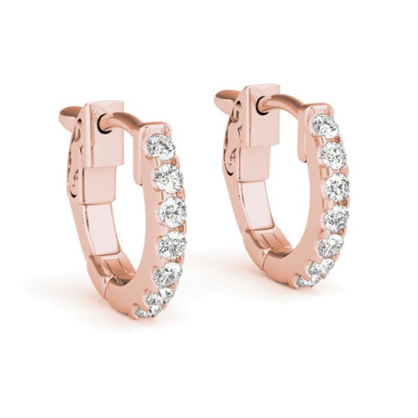 Petite Diamond Huggie Earrings