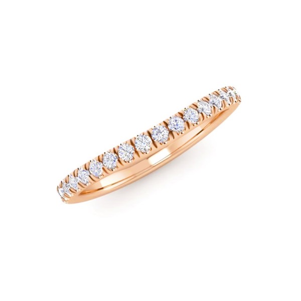 Slightly Curved Diamond Band