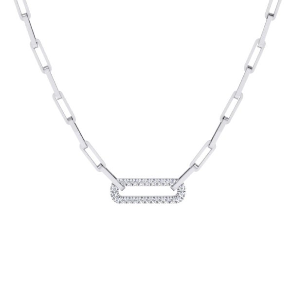 Diamond Accented Paperclip