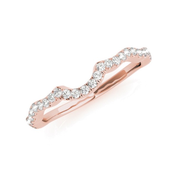 Diamond Contoured Wedding Band
