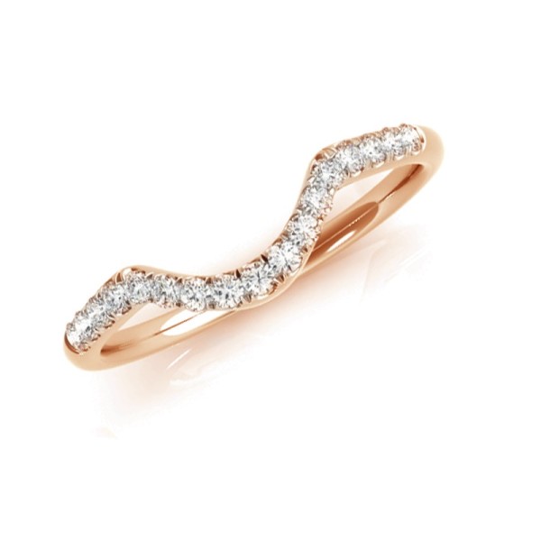Half Moon Diamond Wedding Band