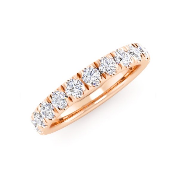 U Style Pave Diamond Band