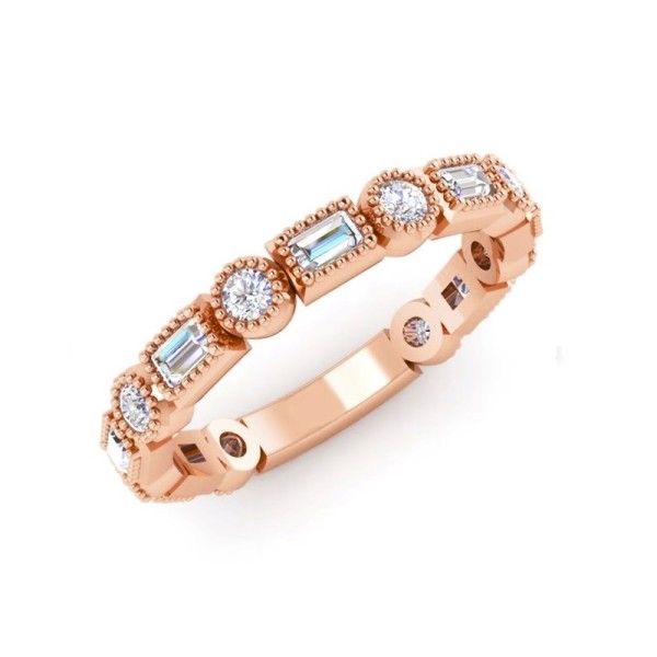 Alternating Diamond Shape Stackable Band