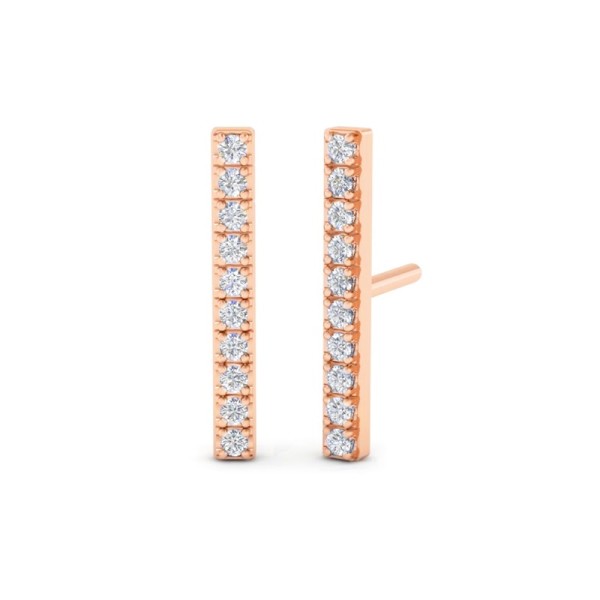 Long Diamond Bar Earrings