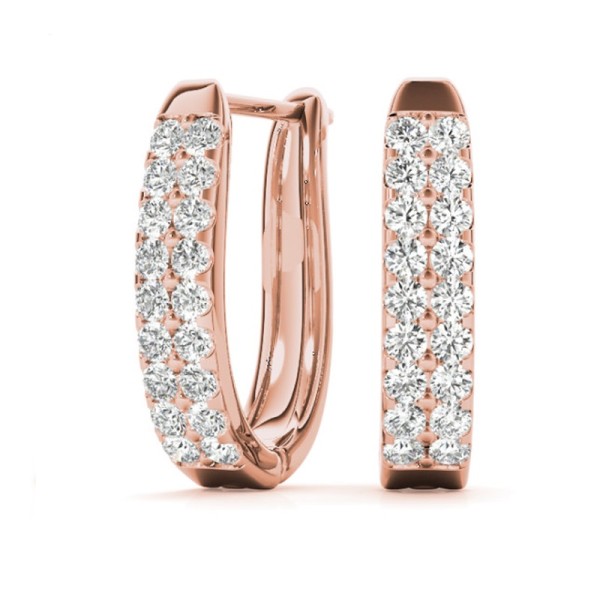 Pave Diamond Huggie Earrings