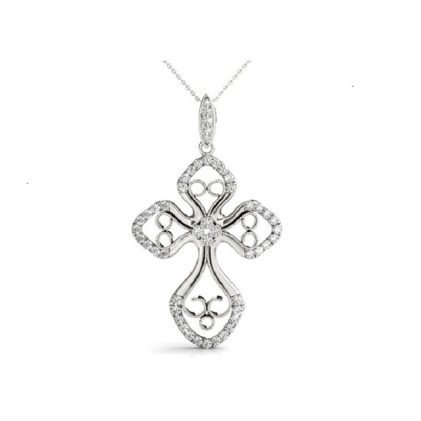 Fancy Diamond Cross Pendant