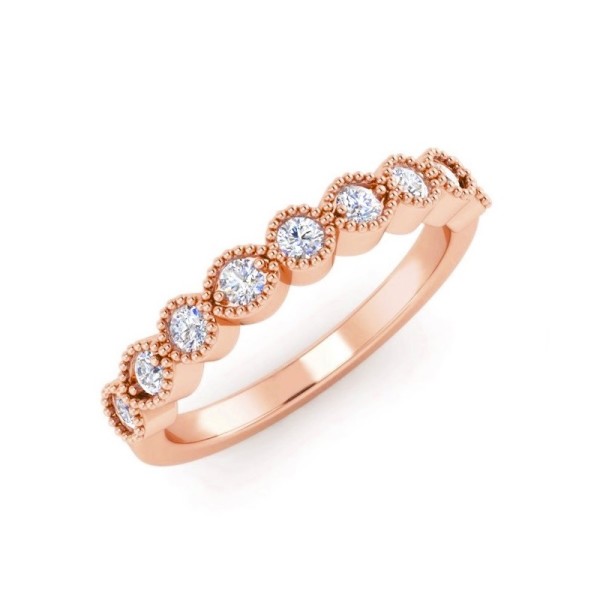 Milgrain Stackable Diamond Band