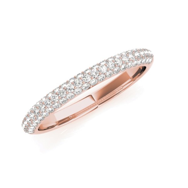 Micro Pave Diamond Wedding Band