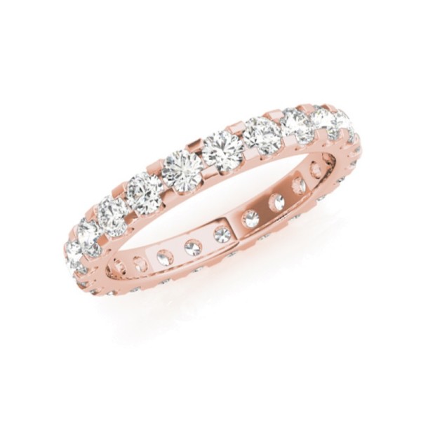 Shared Prong Round Diamond Eternity Band