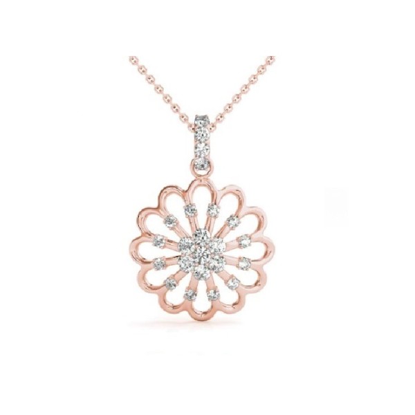 Floral Inspired Diamond Pendant