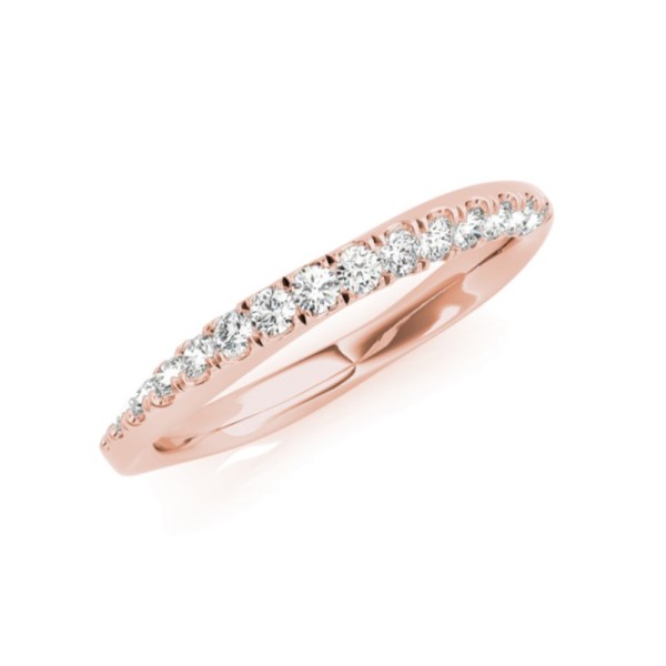 Twisted Diamond Wedding Band