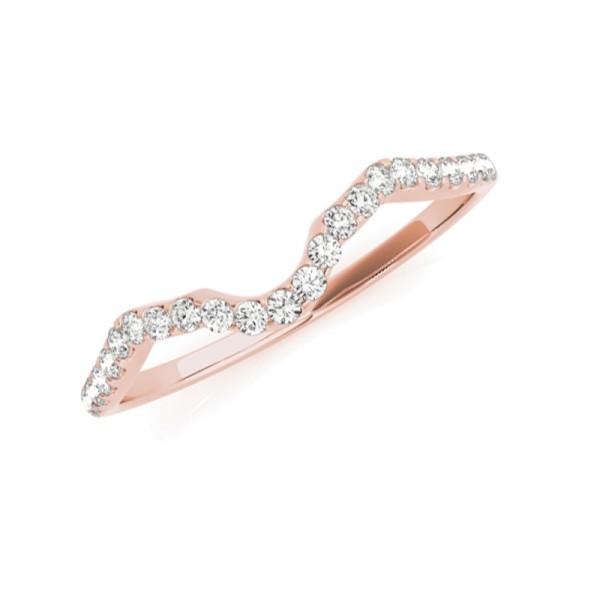 Diamond Contoured Wedding Band