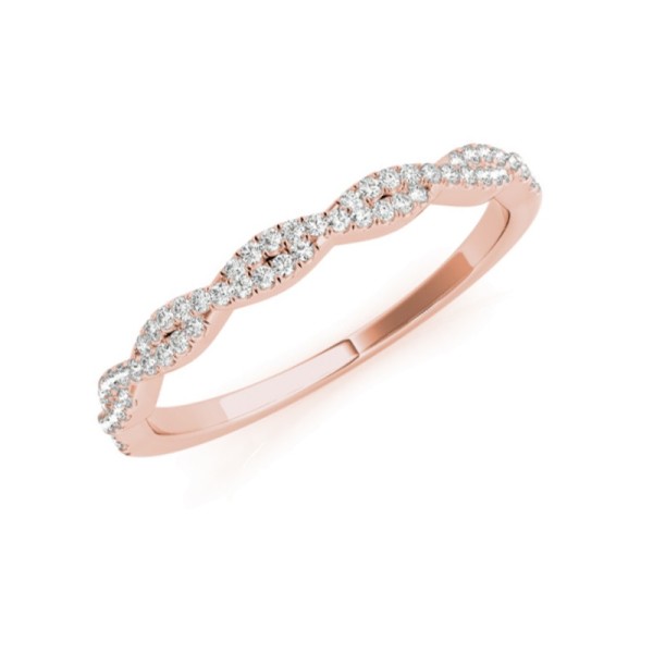 Twisted Diamond Wedding Band