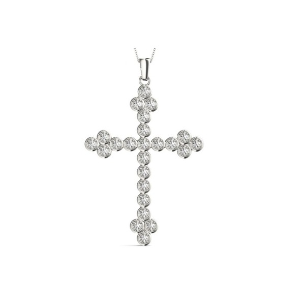 Fancy Diamond Cross Pendant