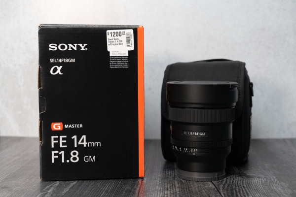 thumbnail-0 for Used Sony 14mm 1.8 GM w/Original Box