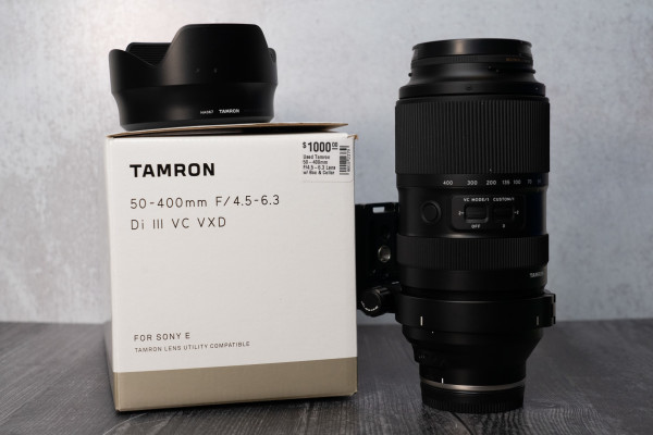 thumbnail-4 for Used Tamron 50-400mm F/4.5-6.3 Lens w/ Box & Collar