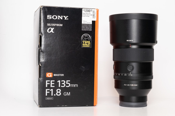 Used Sony FE 135mm F/1.8 GM Lens w/ Box