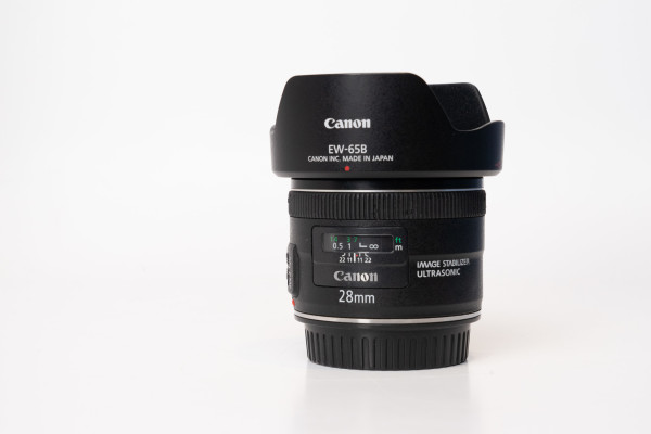 Used Canon EF 28mm f/2.8 IS USM Lens w/Hood