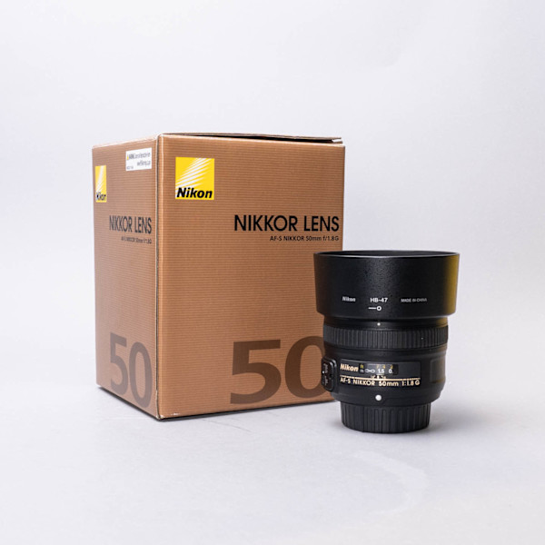 thumbnail-1 for Nikon AF-S 50mm F/1.8 G Lens w/Hood + Original Box