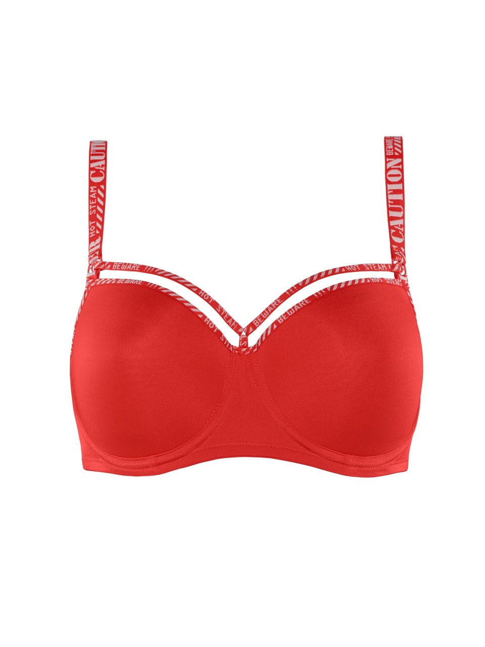 Fiery Red Space Odyssey Balcony Bra LE21