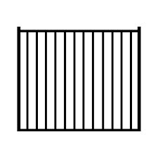 48" x 48" Black 2-Rail Gate