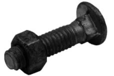 3/8" x 2" Carriage Bolt W/Nut Black