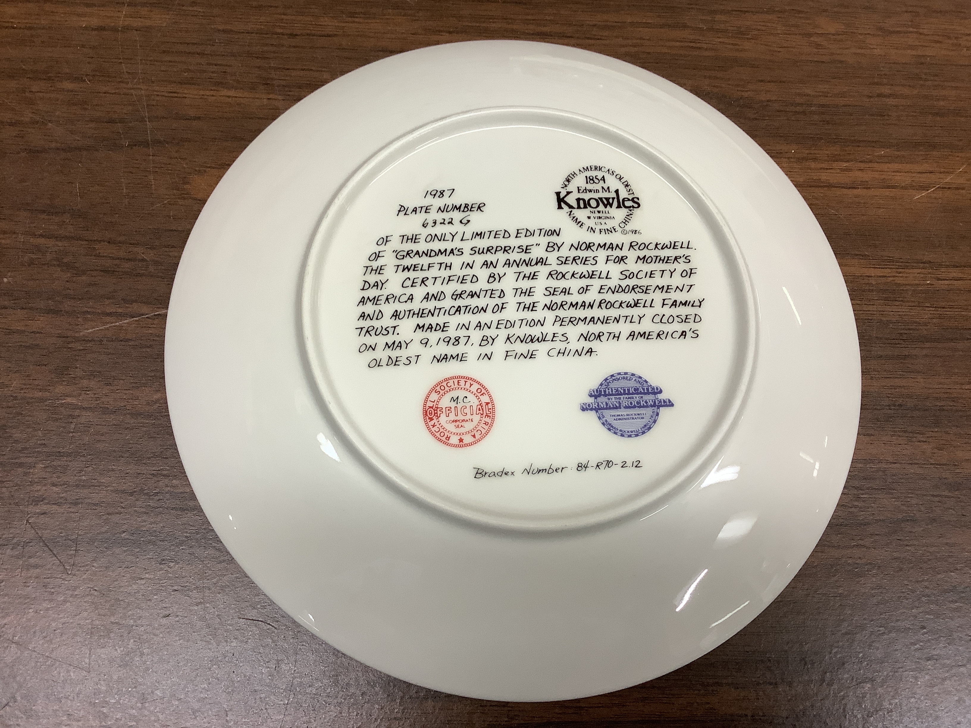 Bradford Exchange Collectors Plate “Grandma's Surprise