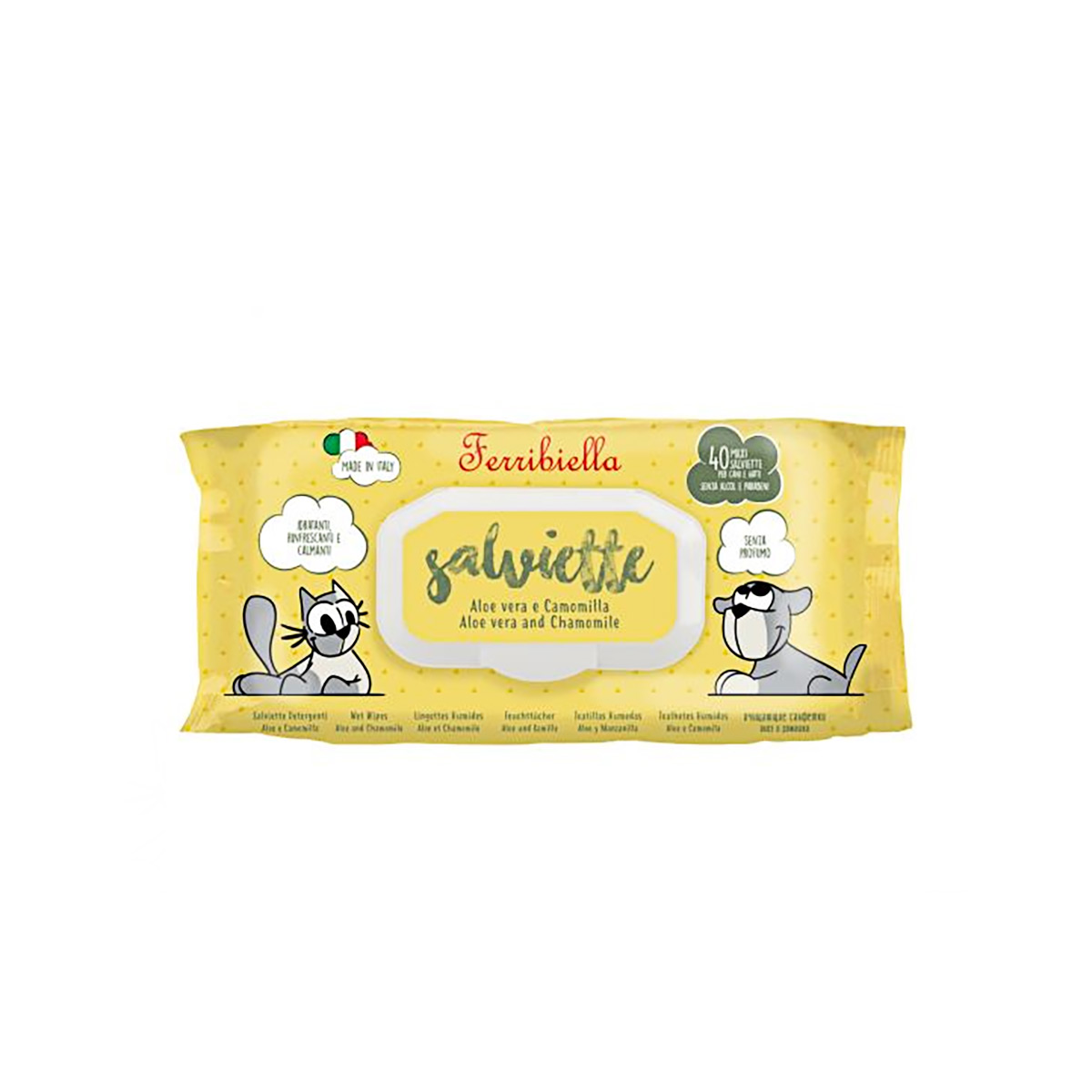 Ferribiella Salviette Vochtige Doekjes Aloe Vera Chamomile