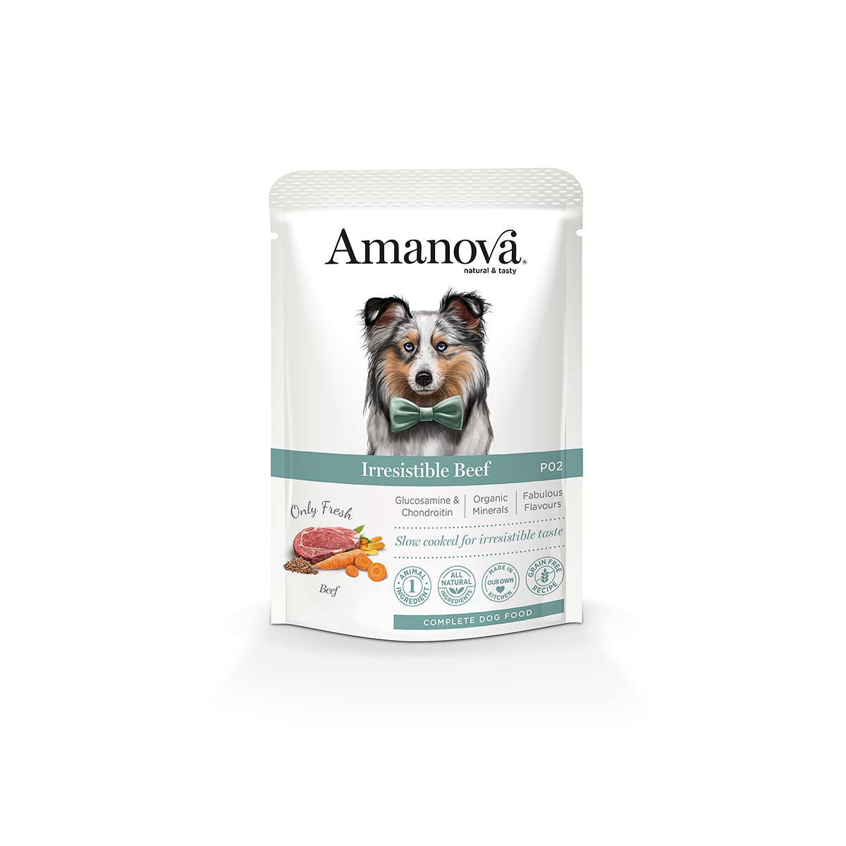 Amanova Pouch Hond Irresistible Beef 100g