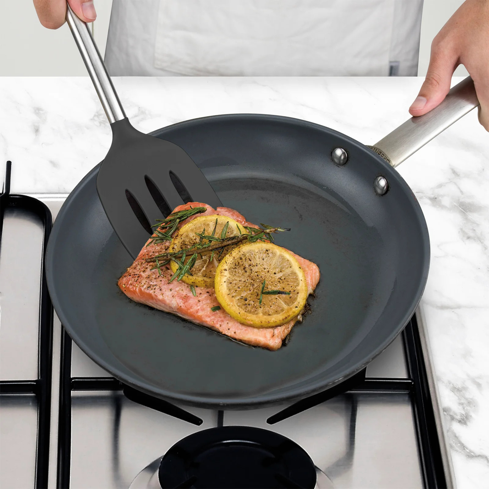 Tovolo Black Silicone Slotted Turner/Spatula