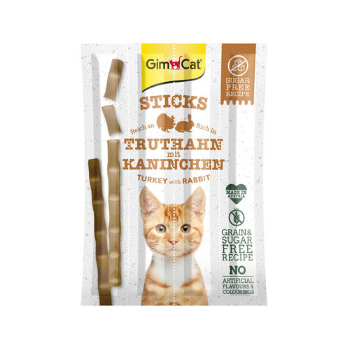 Gimcat Kattensnacks Sticks Kalkoen & Konijn