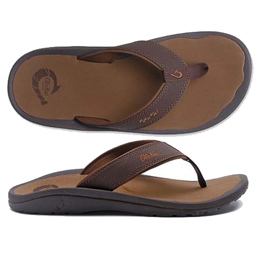 OluKai Men's Ohana Thong Sandal Sandals 8 M Dark Java/ray for sale ...