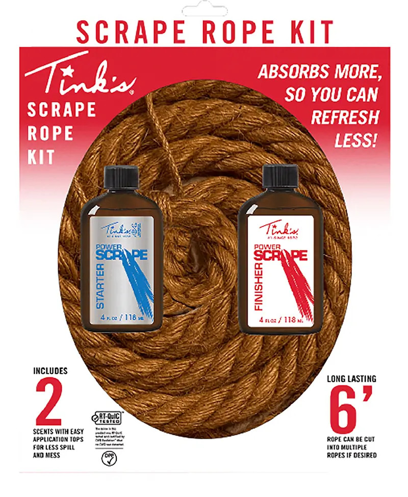 TINKS POWER SCRAPE ROPE KIT 2 4oz SCENTS w/ 6ft ROPE