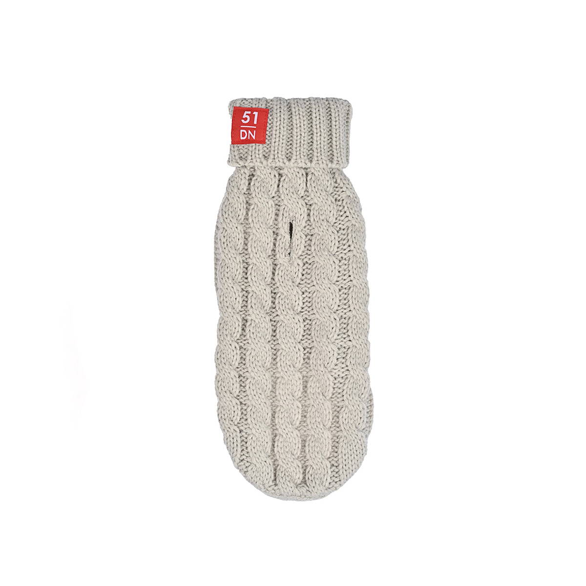 51DN Hondensweater Cosy Cable Sand
