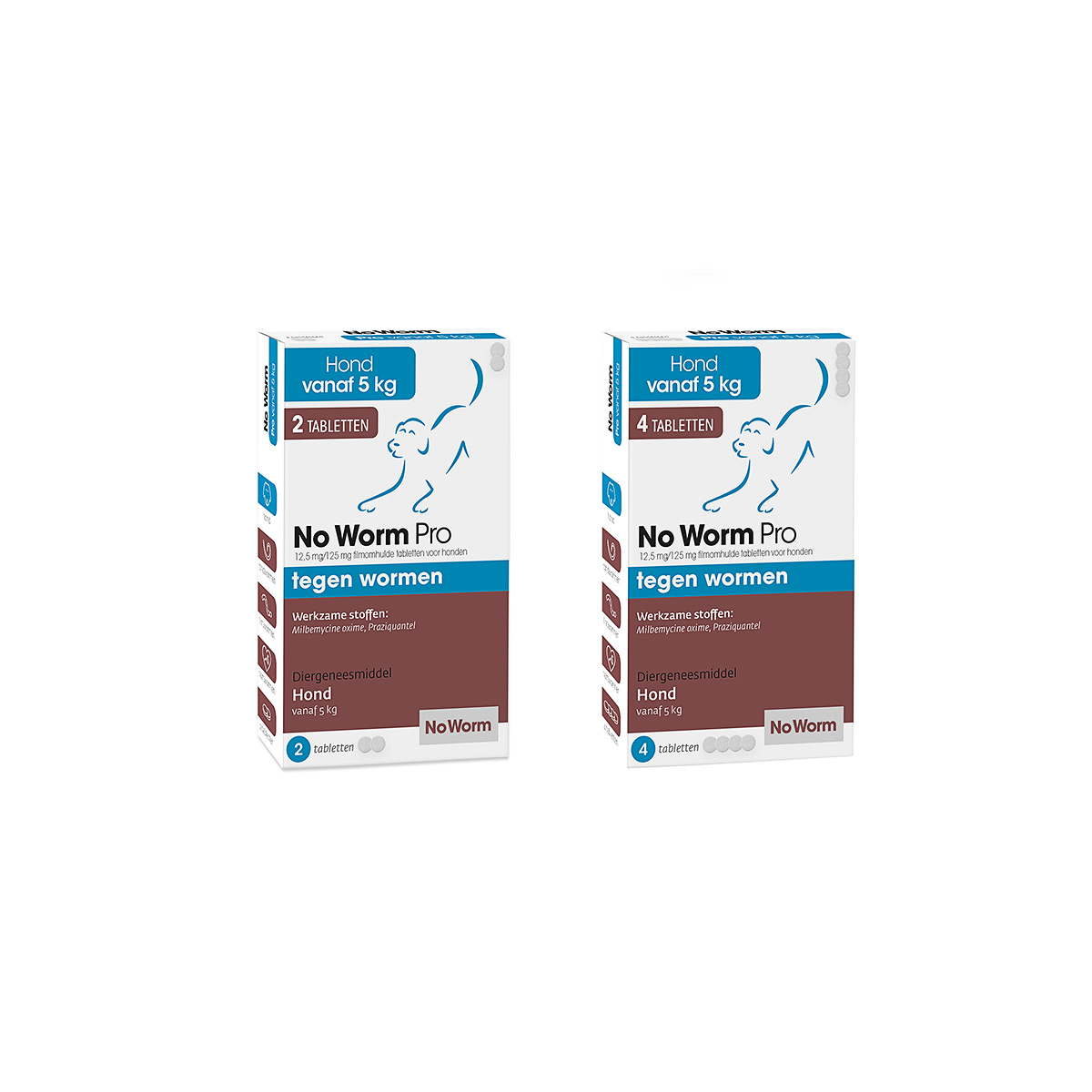 No Worm Pro Ontwormingstabletten Middel & Grote Hond